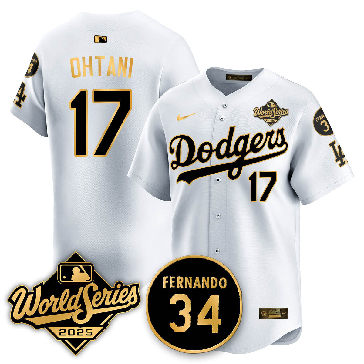 LAD 2025 National League Champions Jersey - All Stitched