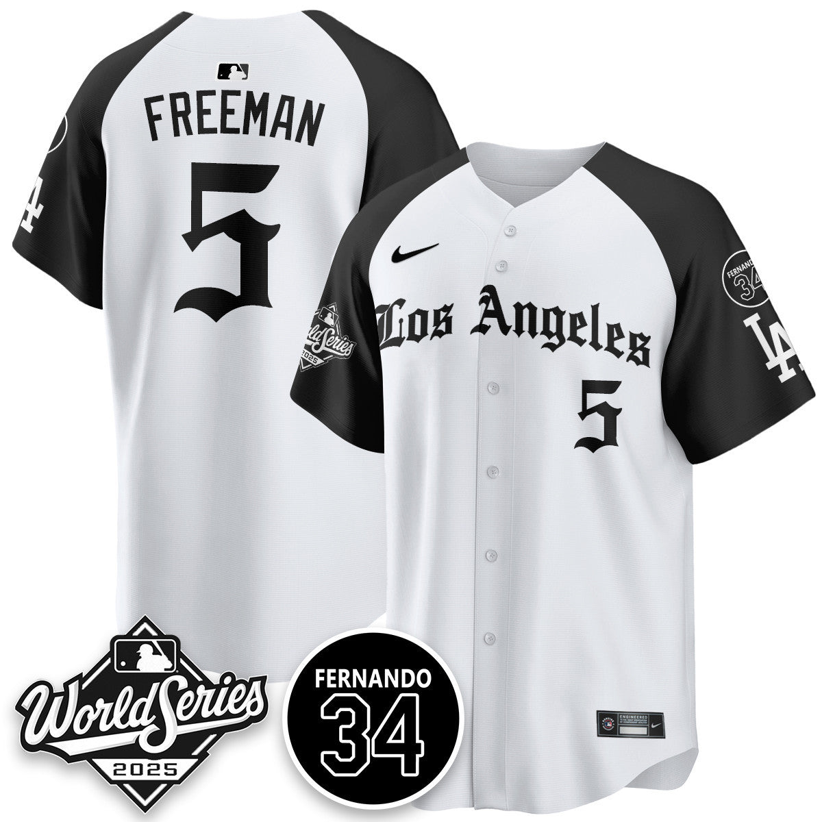 Los Angeles Dodgers 2025 Gothic NL Champions Jersey - All Stitched