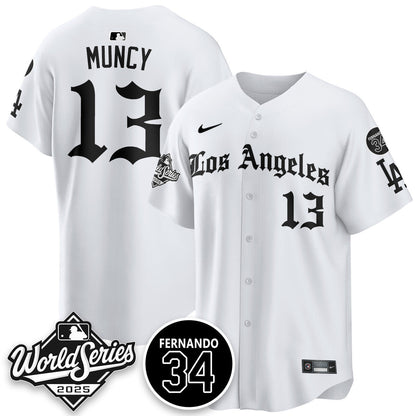Los Angeles Dodgers 2025 Gothic NL Champions Jersey - All Stitched