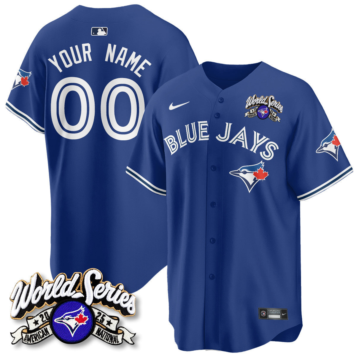 Toronto Blue Jays 2025 American League Champions Custom Jersey - All Stitched