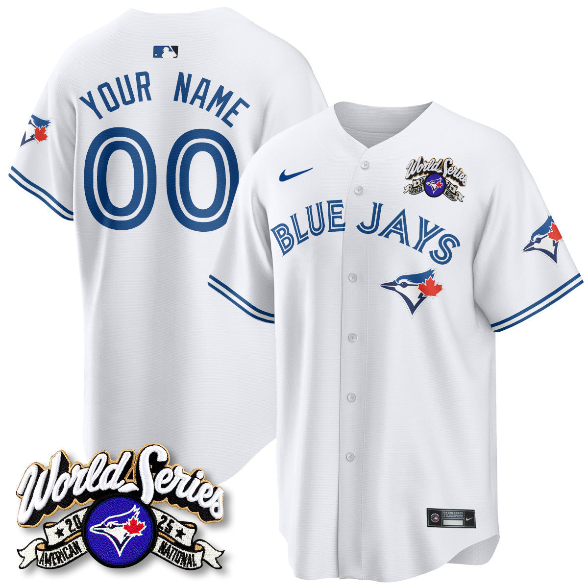 Toronto Blue Jays 2025 American League Champions Jersey - All Stitched