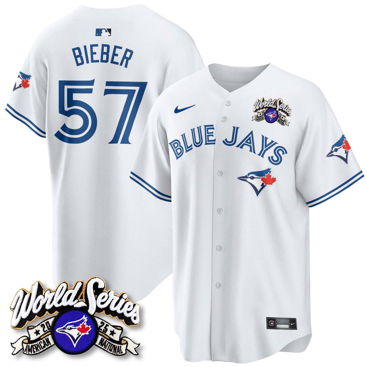 Toronto Blue Jays 2025 American League Champions Jersey - All Stitched
