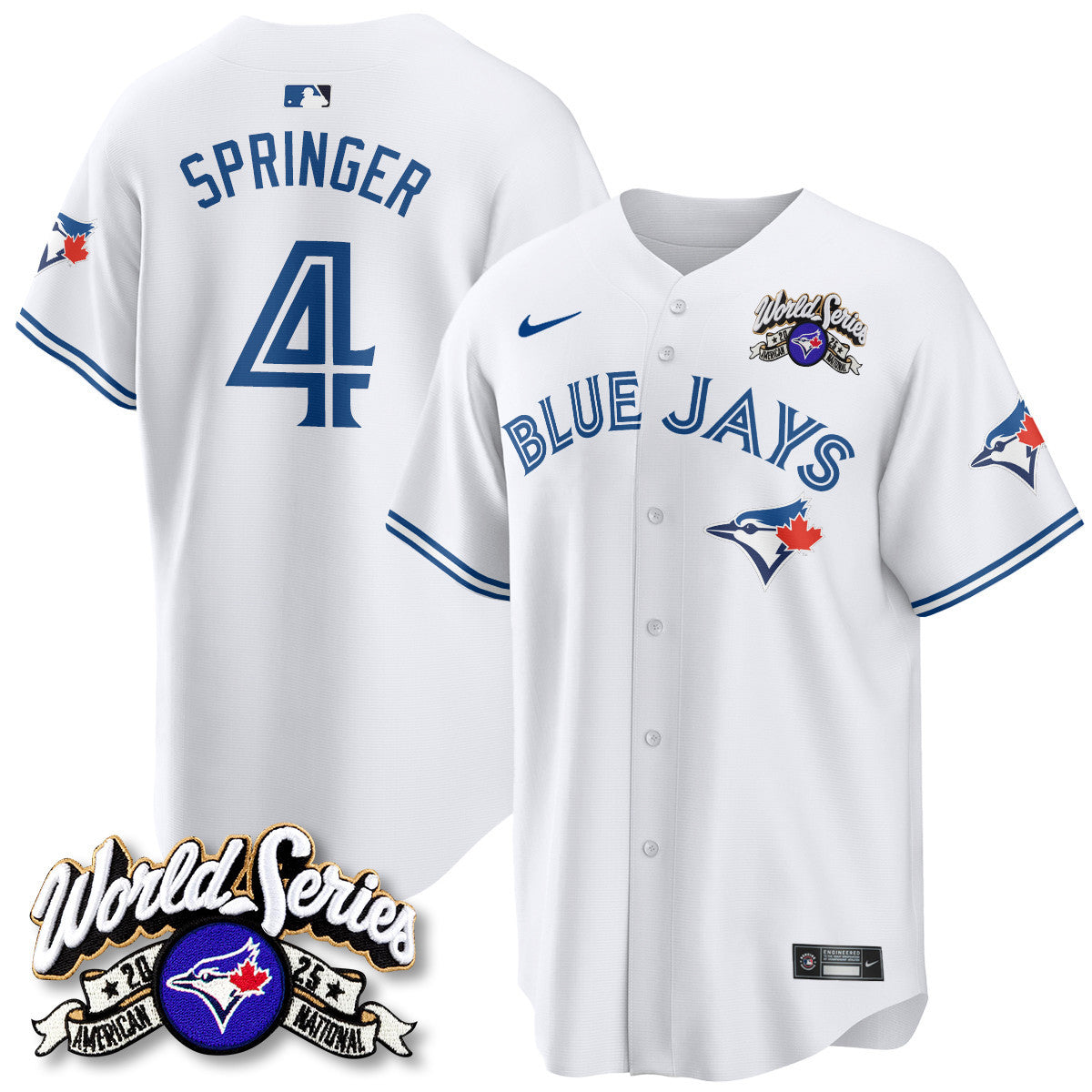 Toronto Blue Jays 2025 American League Champions Jersey - All Stitched