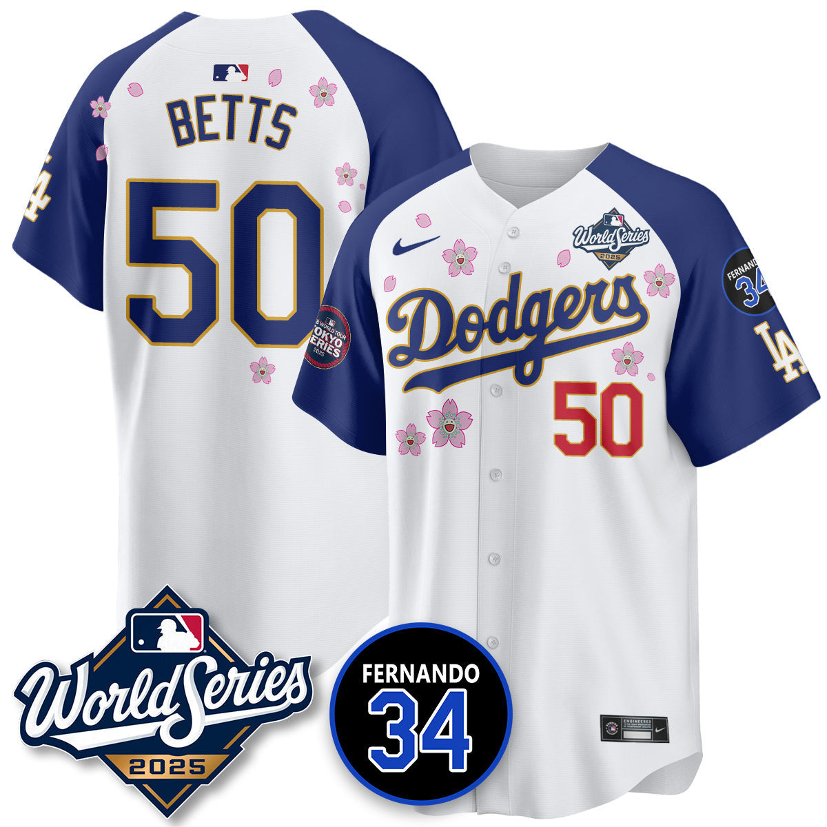 Los Angeles Dodgers Tokyo Series 2025 NL Champions Jersey - All Stitched