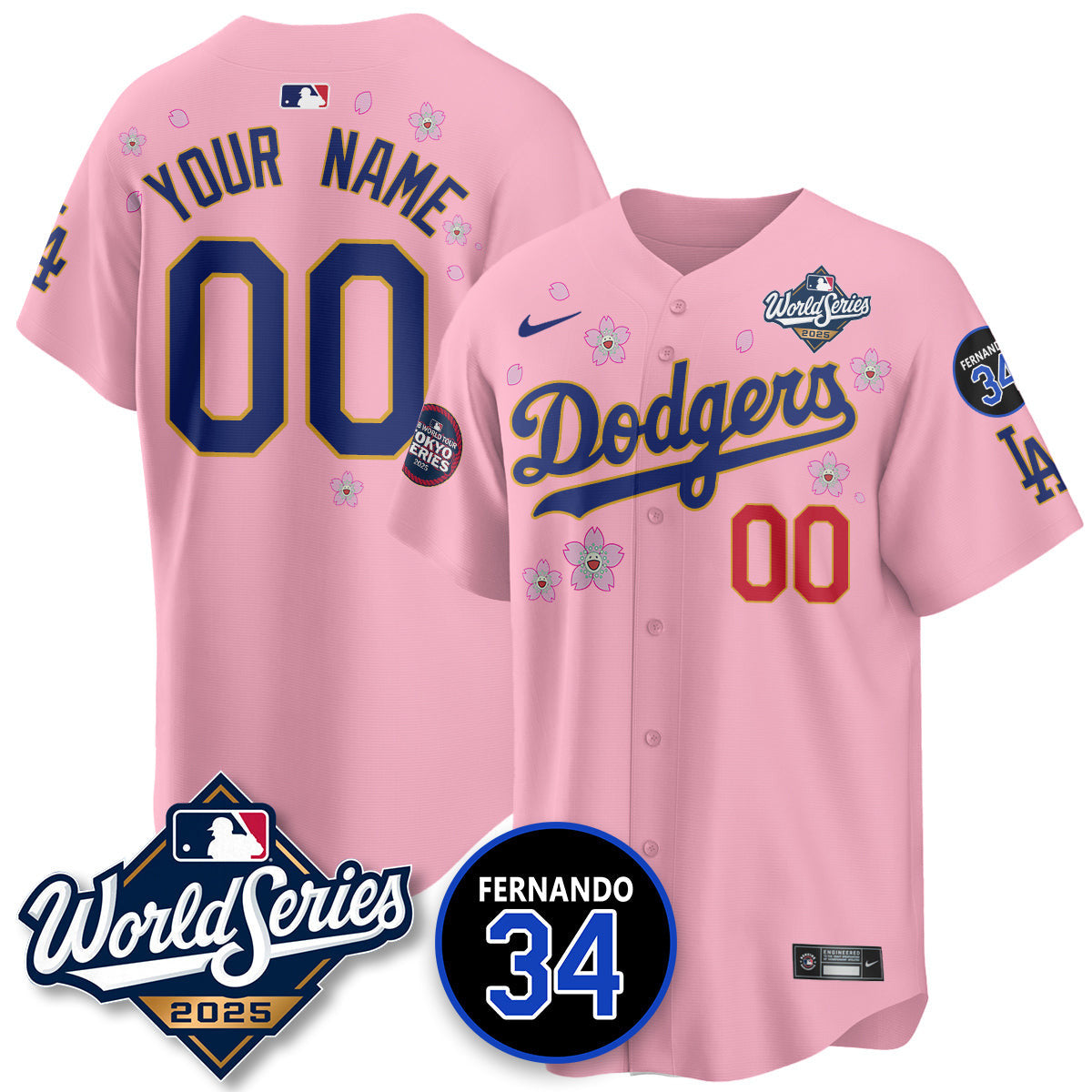 Los Angeles Dodgers Tokyo Series 2025 NL Champions Jersey - All Stitched