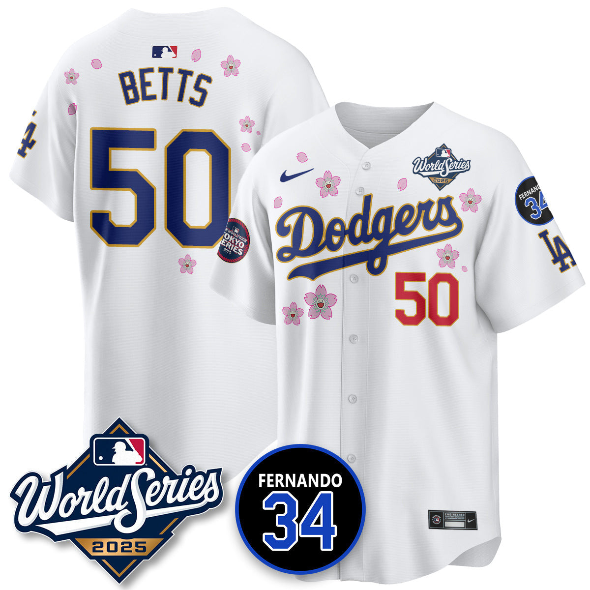 Los Angeles Dodgers Tokyo Series 2025 NL Champions Jersey - All Stitched