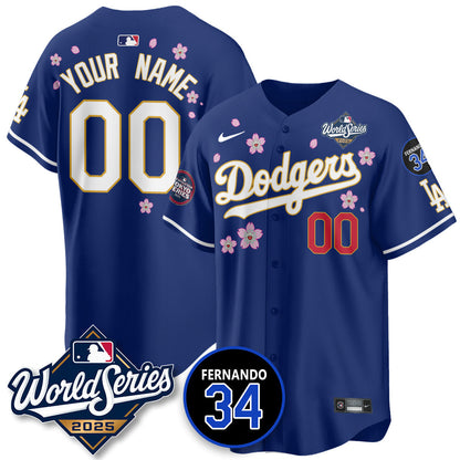 Los Angeles Dodgers Tokyo Series 2025 NL Champions Custom Jersey - All Stitched