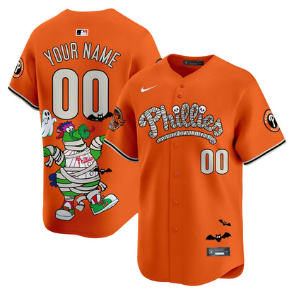 Phillies Phanatic Halloween Vapor Limited Custom Jersey - Printed