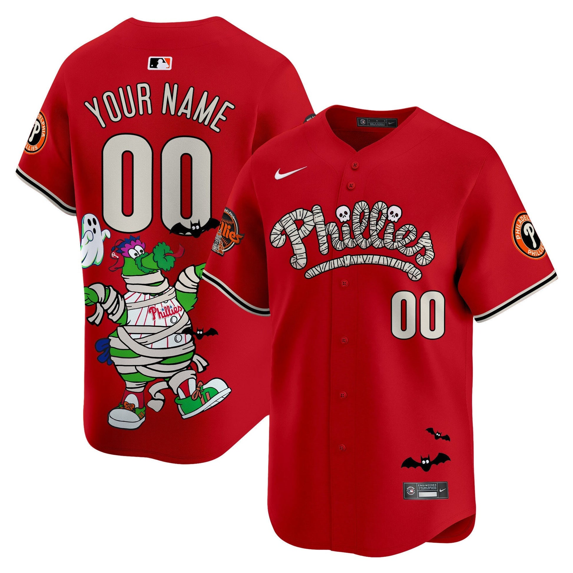 Phillies Phanatic Halloween Vapor Limited Custom Jersey - Printed