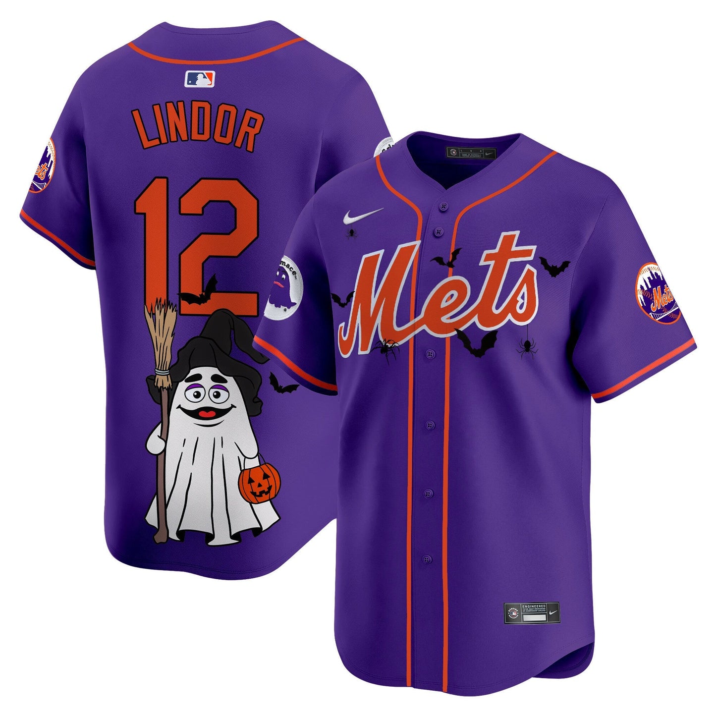 Men'sMets Grimace Halloween Vapor Premier Limited Jersey V2- Printed