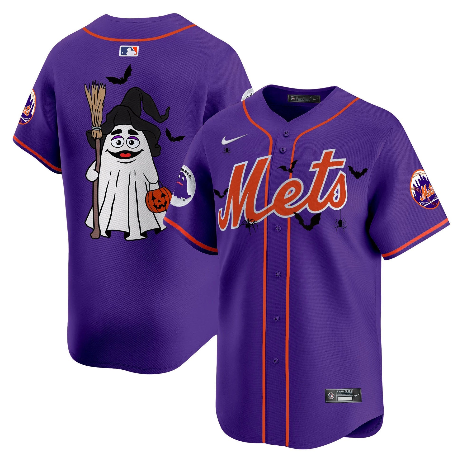 Men'sMets Grimace Halloween Vapor Premier Limited Jersey V2- Printed
