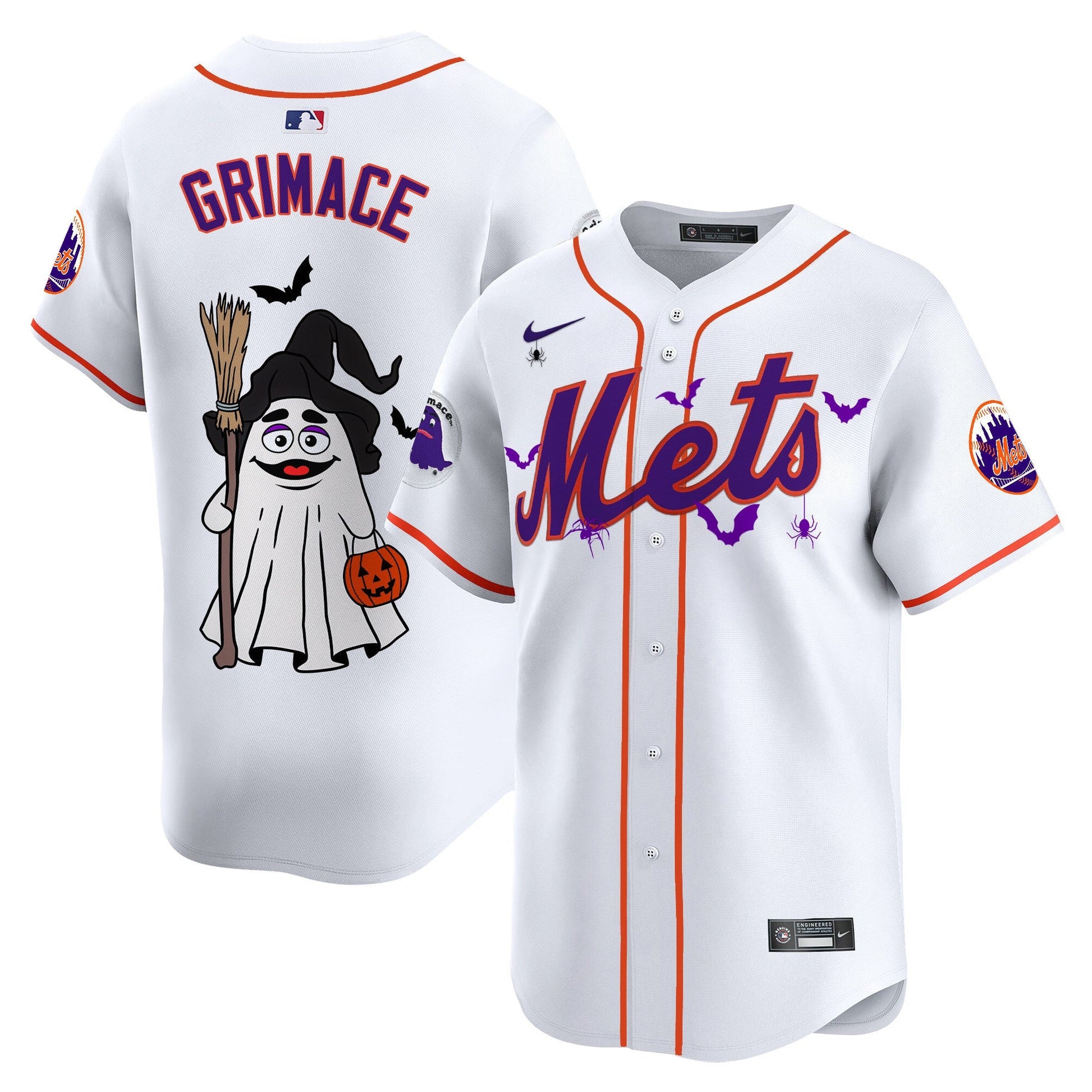 Men'sMets Grimace Halloween Vapor Premier Limited Jersey V2- Printed