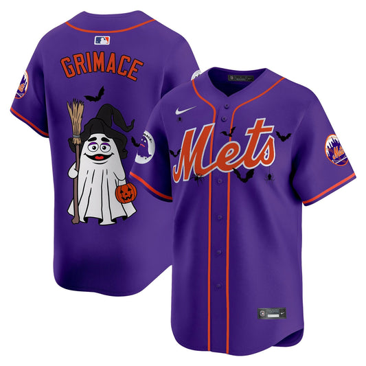 Men'sMets Grimace Halloween Vapor Premier Limited Jersey V2- Printed