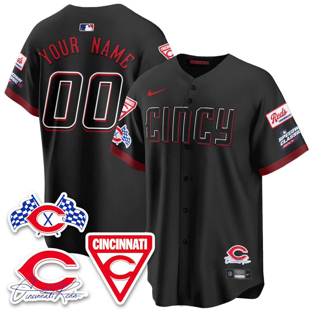 Cincinnati Reds 2025 Speedway Limited Custom Jersey V1 - All Stitched