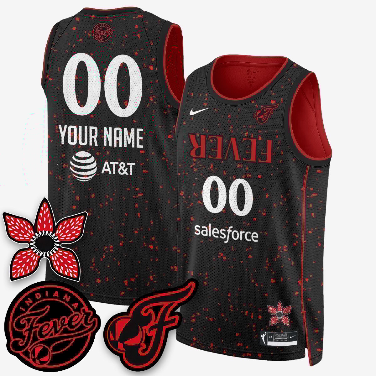 Custom Indiana Fever 'Stranger Things' Jersey - Stitched