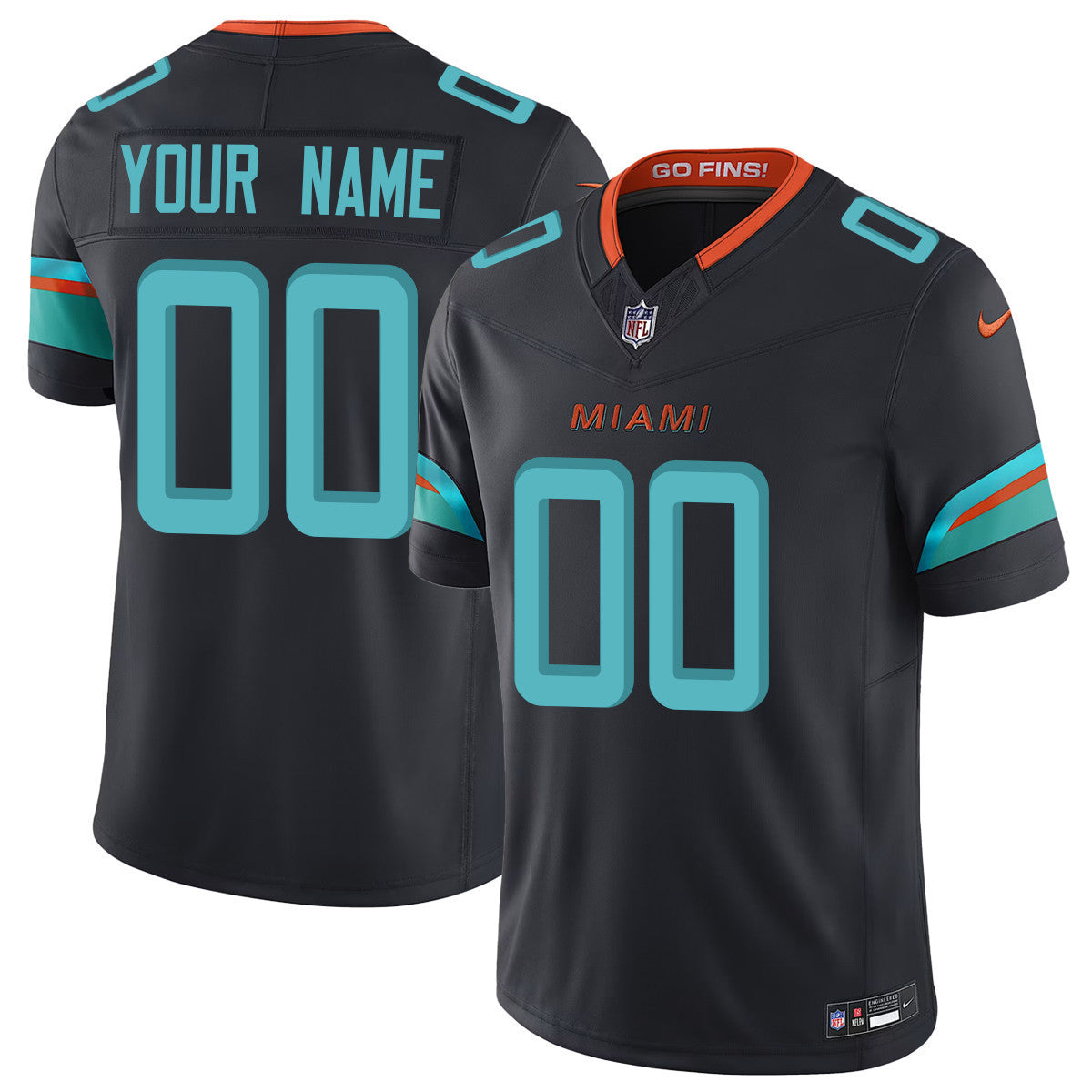 Custom Miami Dolphins Vapor F.U.S.E. Limited Rivalry Series Jersey - All Stitched