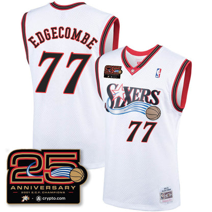 Philadelphia 76ers Throwbacks Celebrating 00-01 Jersey - 25th Anniversary - All Stitched