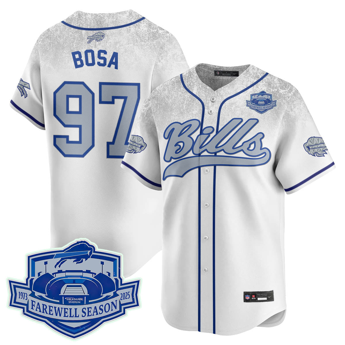 Buffalo Bills 2025 Baseball Jersey All Stitched - Farewell to Highmark Stadium