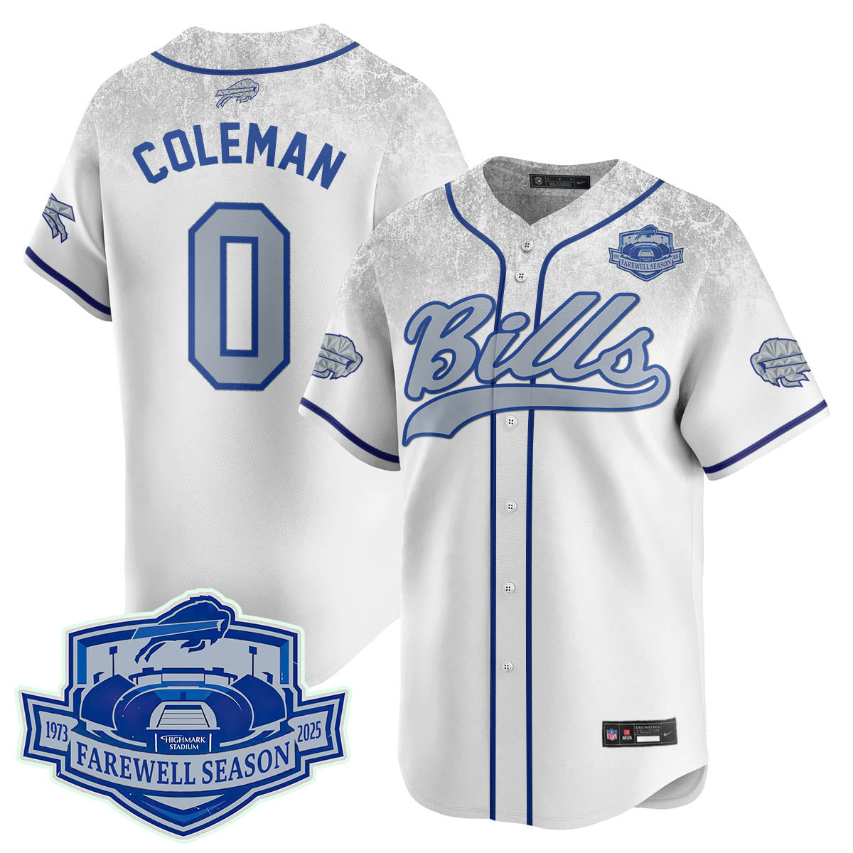 Buffalo Bills 2025 Baseball Jersey All Stitched - Farewell to Highmark Stadium