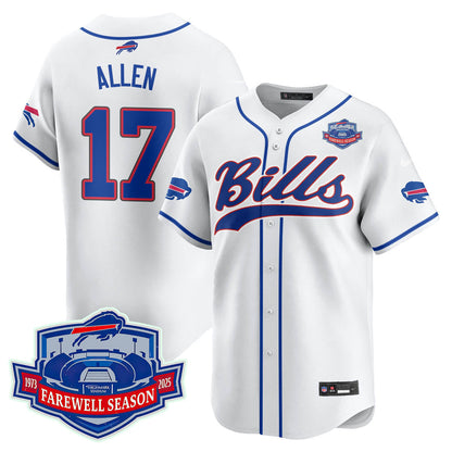 Buffalo Bills 2025 Baseball Jersey All Stitched - Farewell to Highmark Stadium