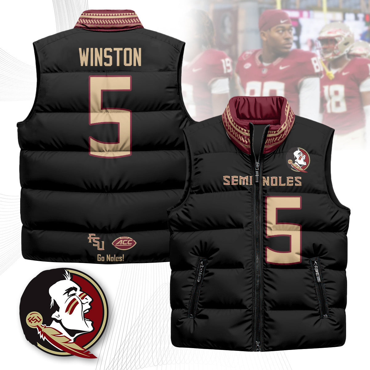 Florida State Seminoles Unisex Puffer Vest