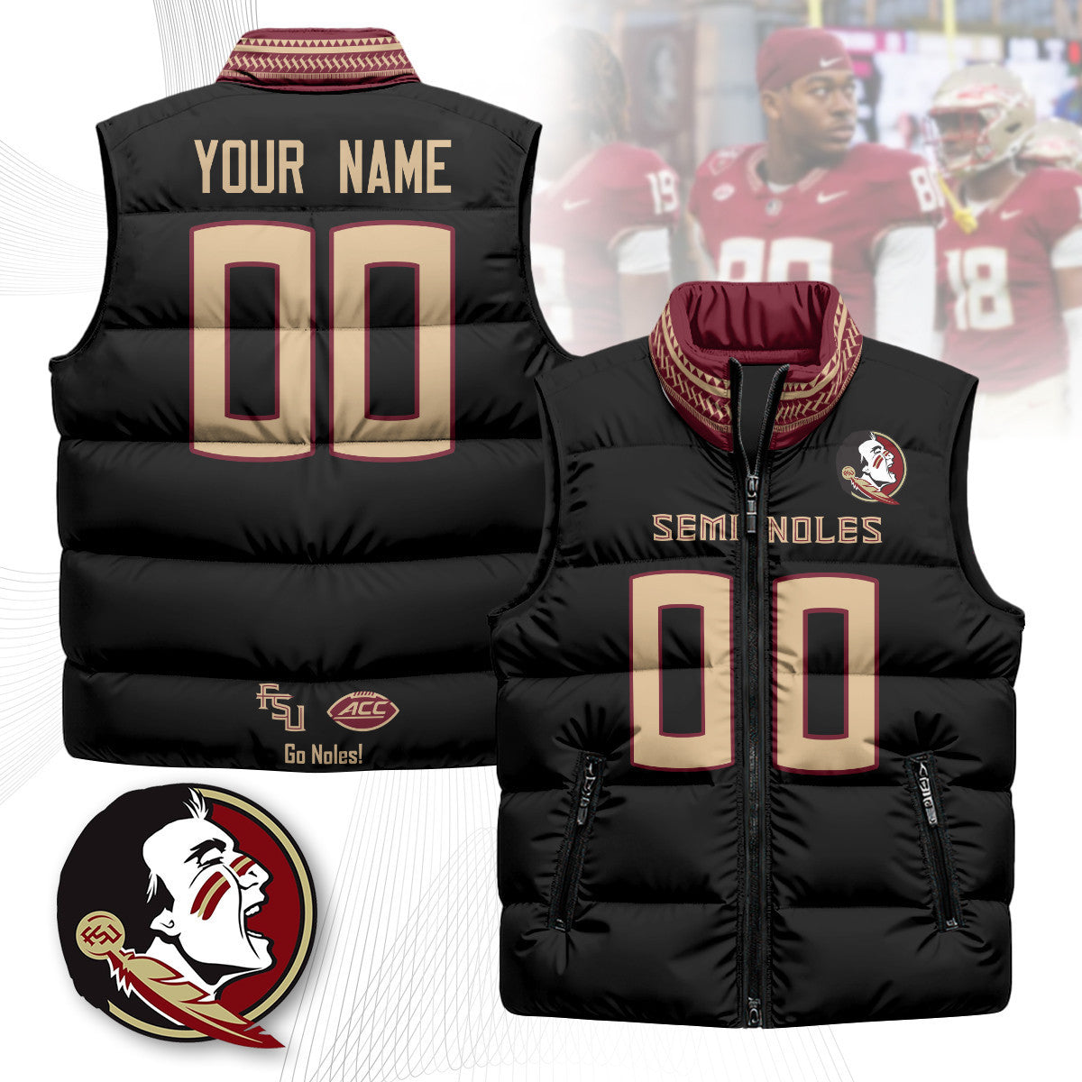 Florida State Seminoles Unisex Puffer Vest