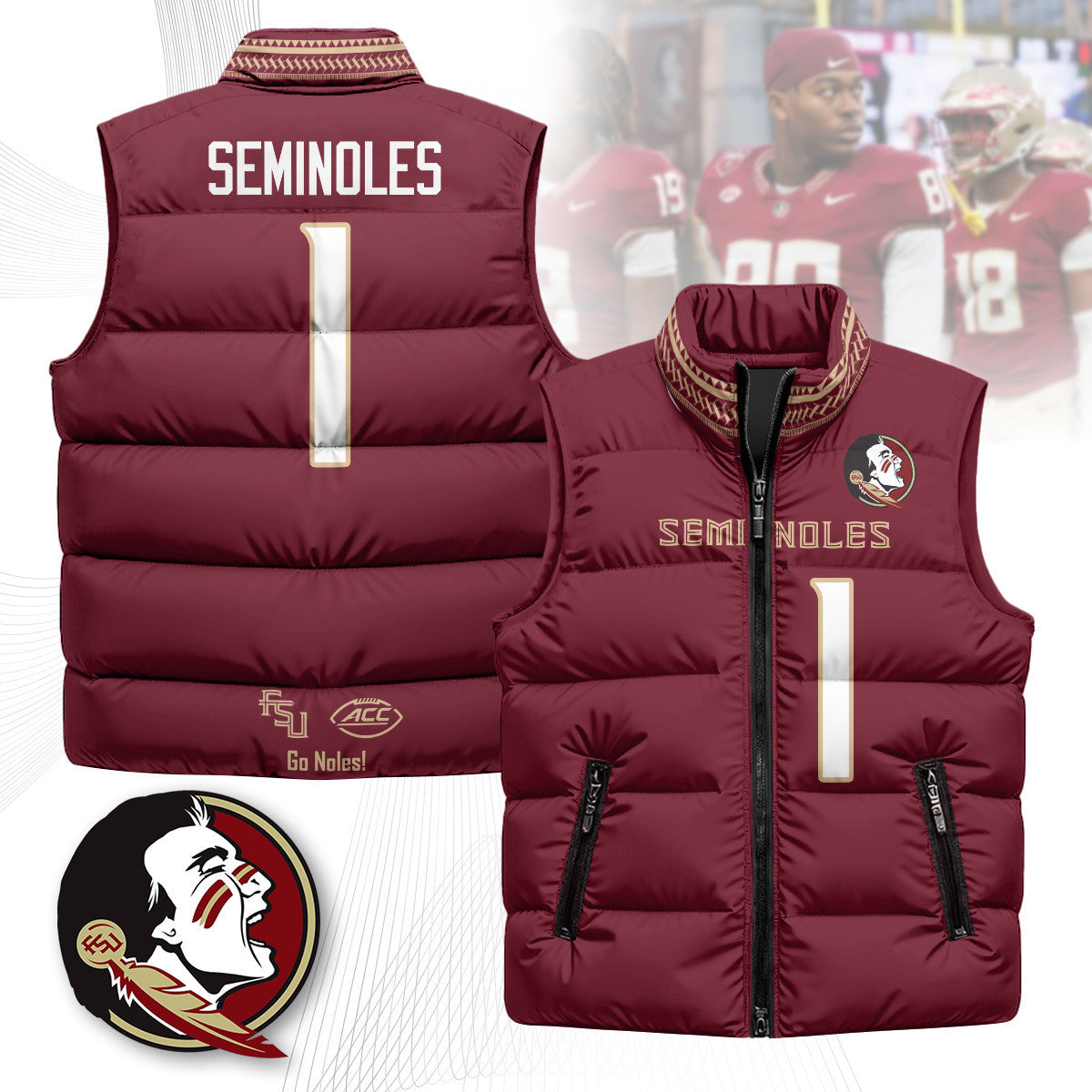 Florida State Seminoles Unisex Puffer Vest