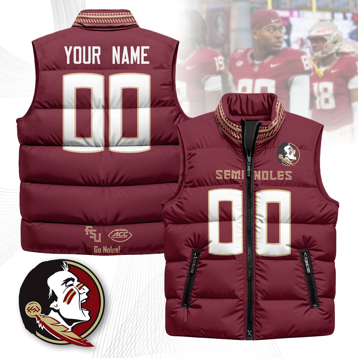 Florida State Seminoles Unisex Puffer Vest