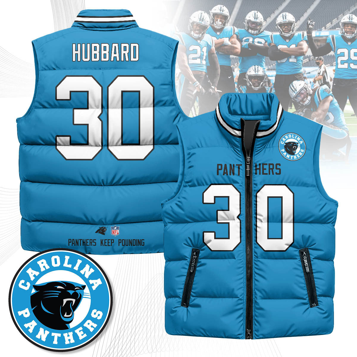 Carolina Panthers Unisex Puffer Vest