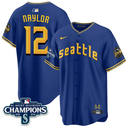 Men's Seattle Mariners 2025 AL West Division Champions Jersey - All Stitched