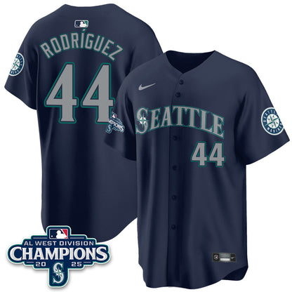 Men's Seattle Mariners 2025 AL West Division Champions Jersey - All Stitched