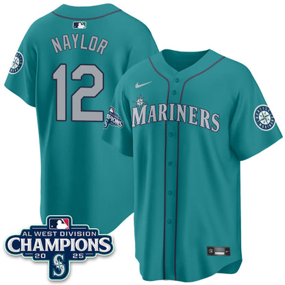 Men's Seattle Mariners 2025 AL West Division Champions Jersey - All Stitched