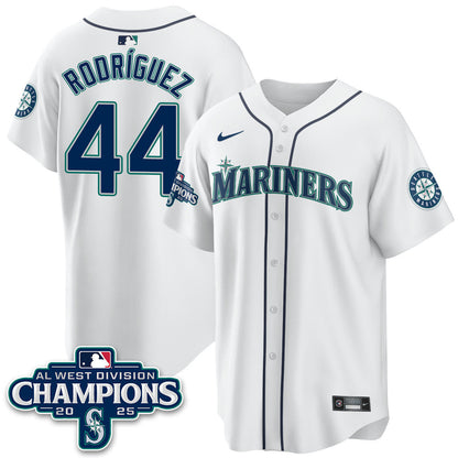 Men's Seattle Mariners 2025 AL West Division Champions Jersey - All Stitched