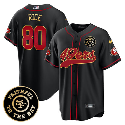 Men's 49ers Faithful To The Bay Patch Baseball Jersey - All Stitched