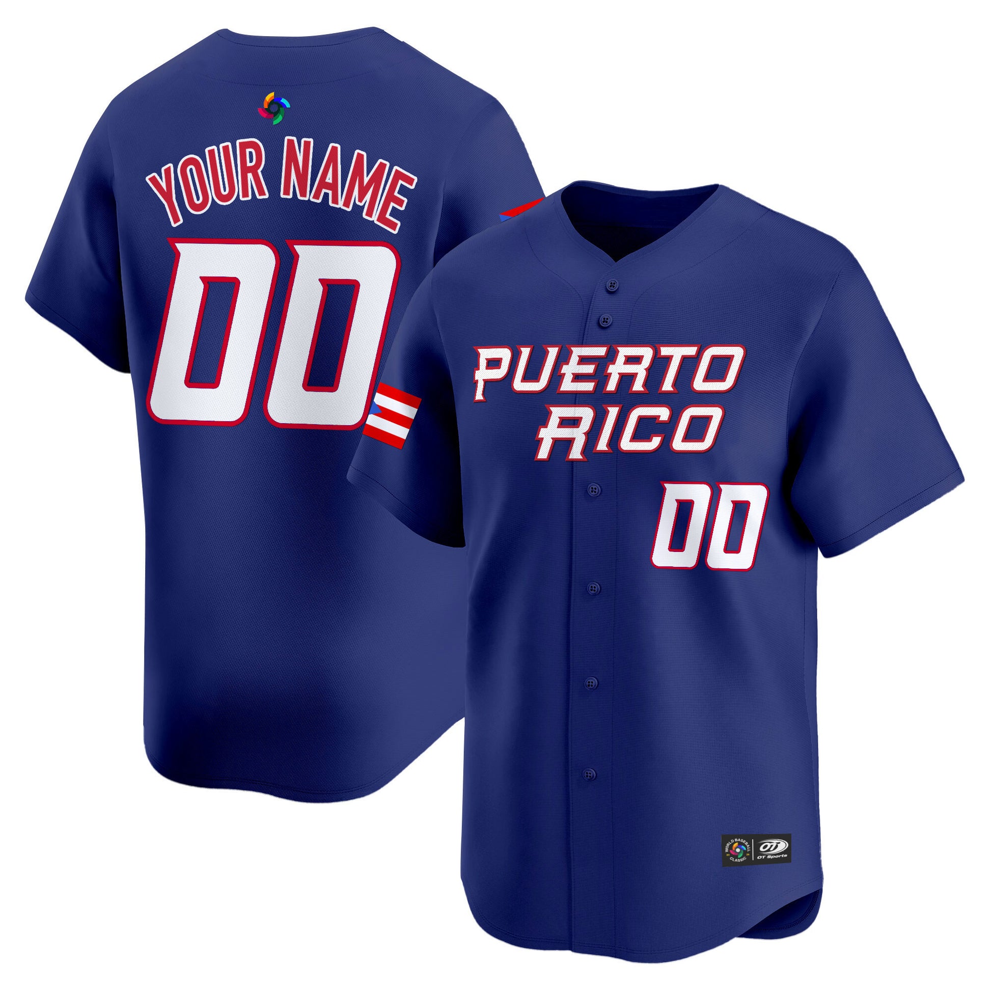 Team Puerto Rico World Baseball Classic Vapor Premier Custom Jersey - 2026 Roster - All Stitched