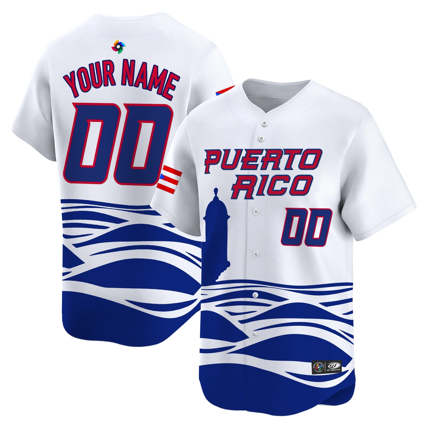 Team Puerto Rico World Baseball Classic Vapor Premier Custom Jersey - 2026 Roster - All Stitched