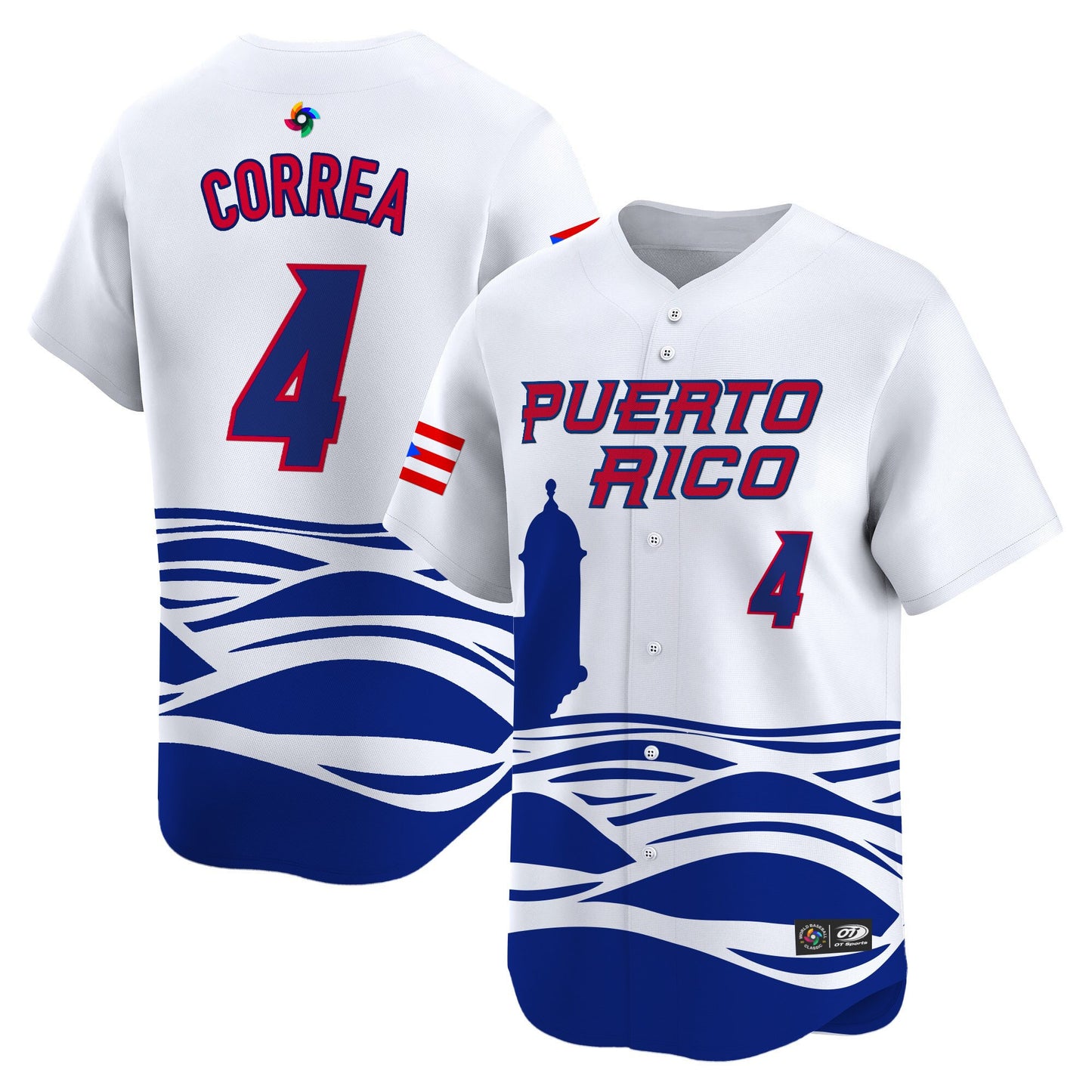 Men's Team Puerto Rico World Baseball Classic Vapor Premier Jersey - 2026 Roster - All Stitched