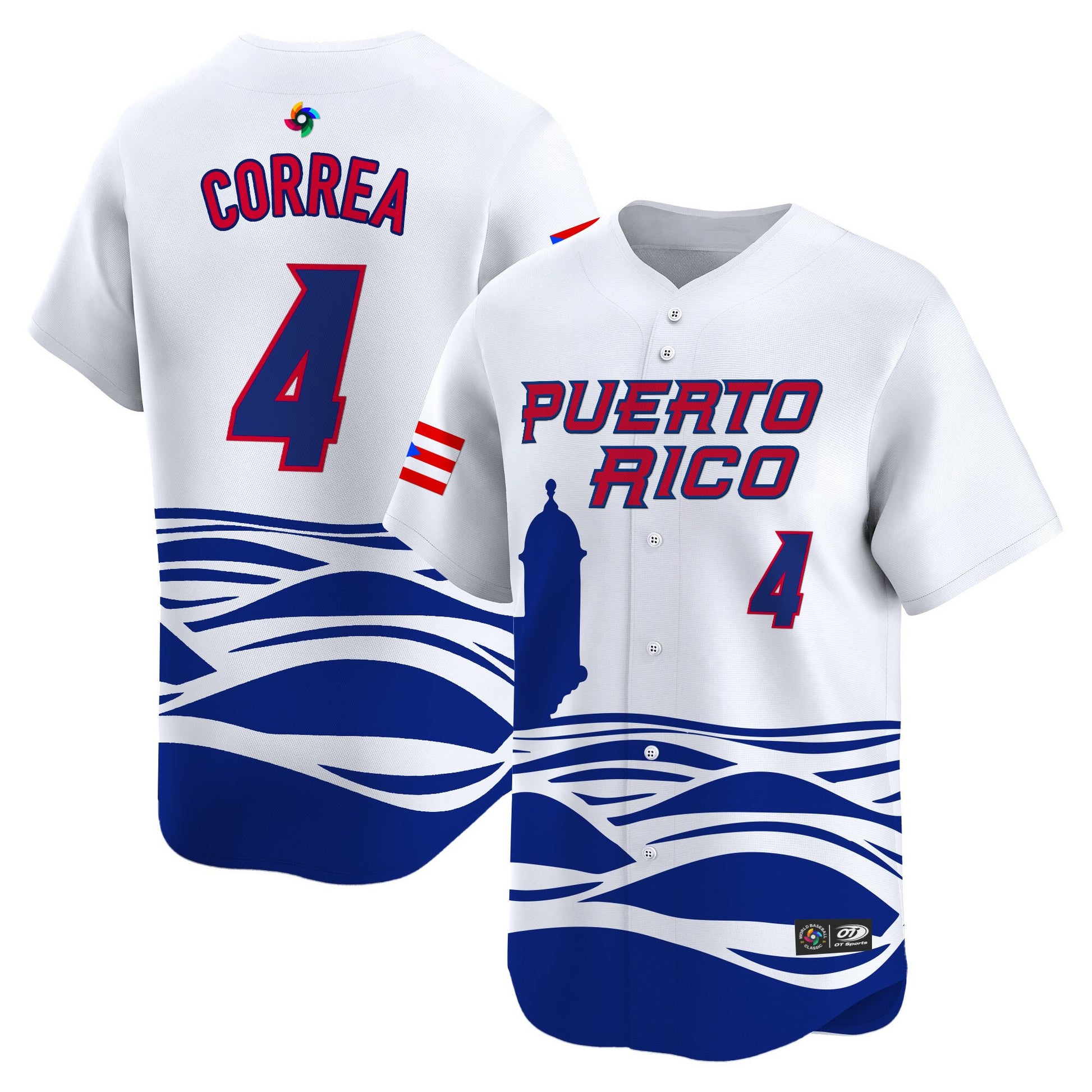 Men's Team Puerto Rico World Baseball Classic Vapor Premier Jersey - 2026 Roster - All Stitched