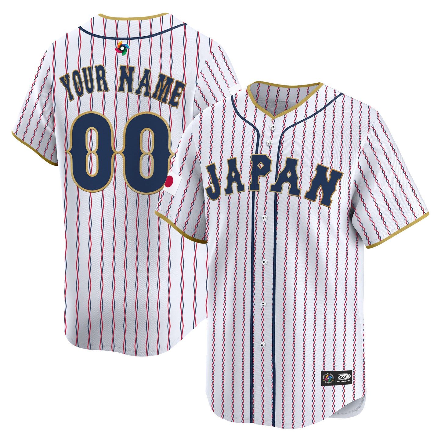Team Japan World Baseball Classic Vapor Premier Custom Jersey - 2026 Roster - All Stitched