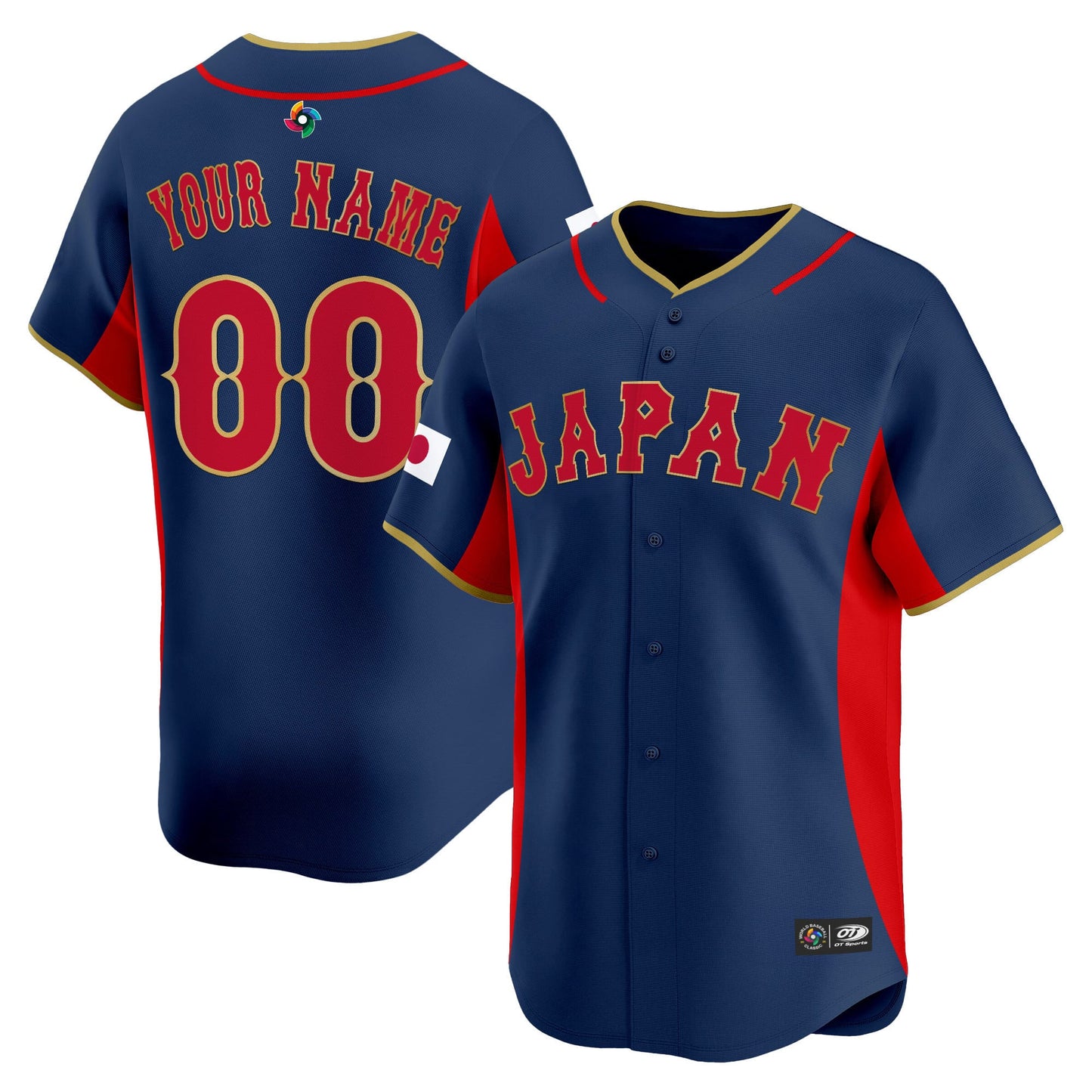 Team Japan World Baseball Classic Vapor Premier Custom Jersey - 2026 Roster - All Stitched