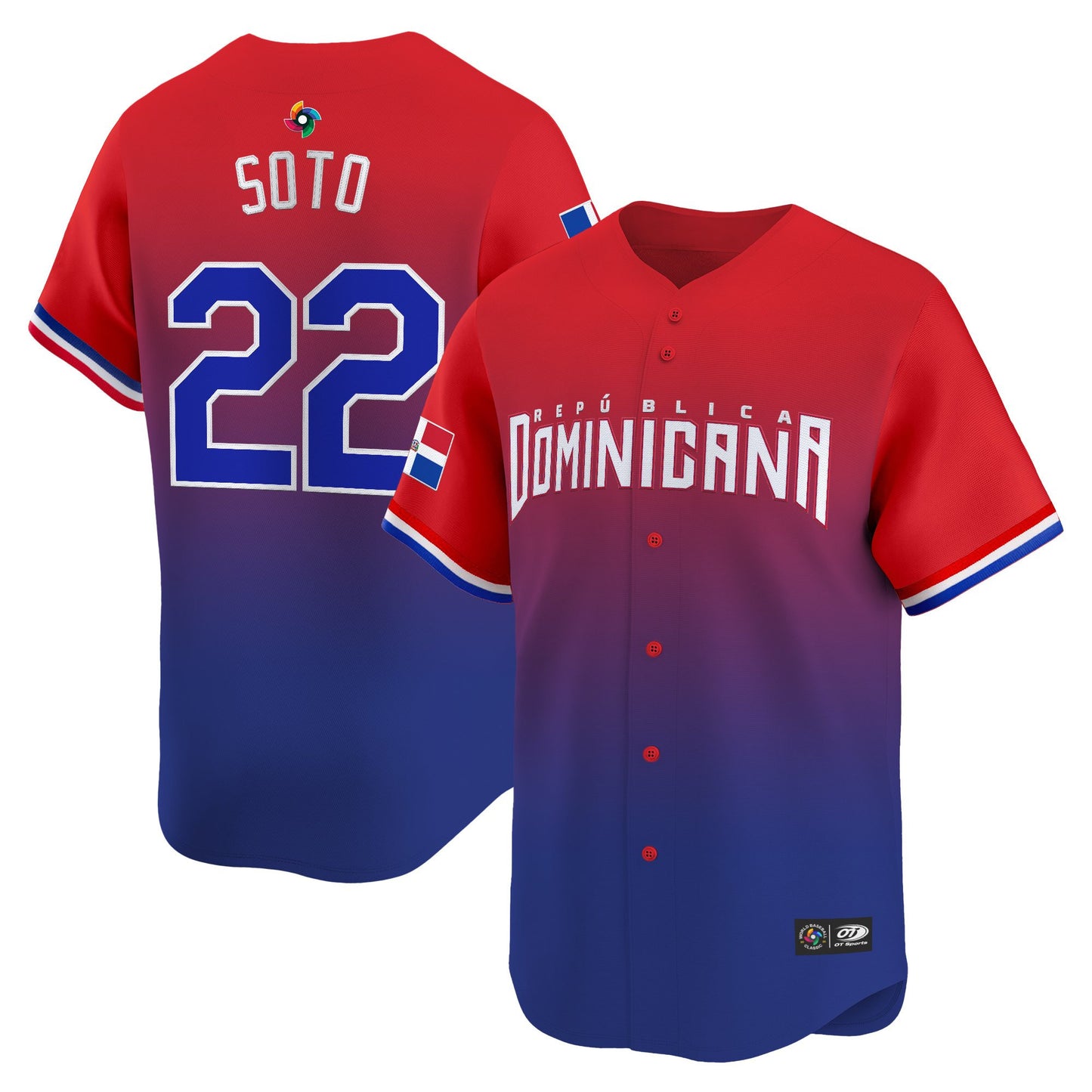 Men's Team Dominican Republic World Baseball Classic Vapor Premier Jersey - 2026 Roster - All Stitched
