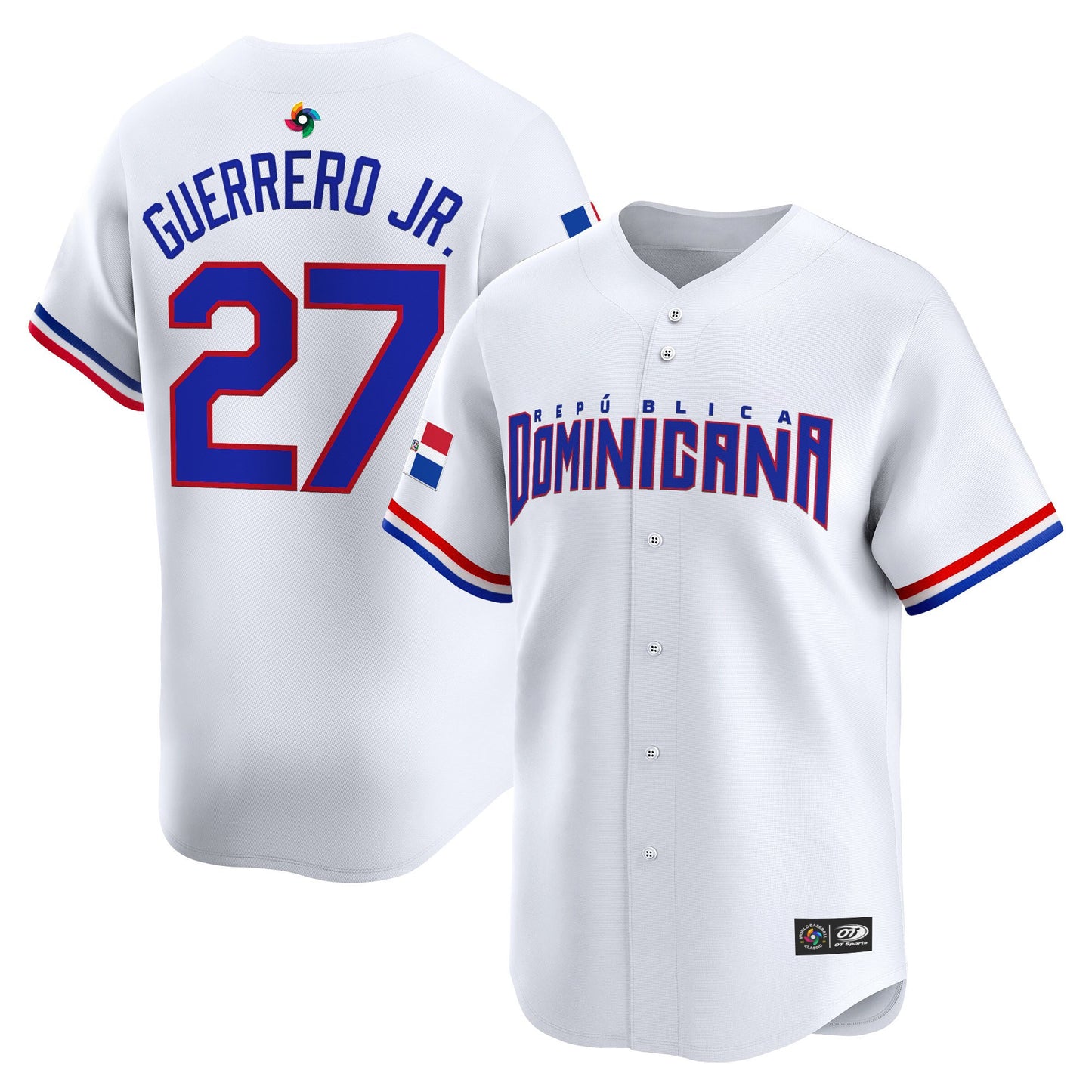 Men's Team Dominican Republic World Baseball Classic Vapor Premier Jersey - 2026 Roster - All Stitched