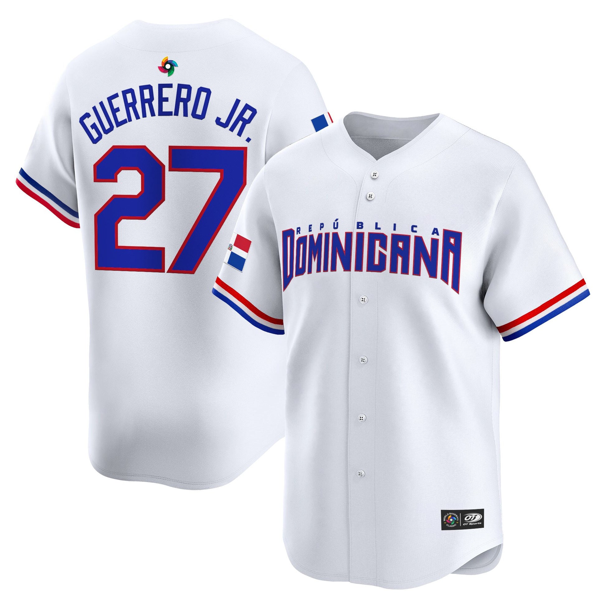 Men's Team Dominican Republic World Baseball Classic Vapor Premier Jersey - 2026 Roster - All Stitched