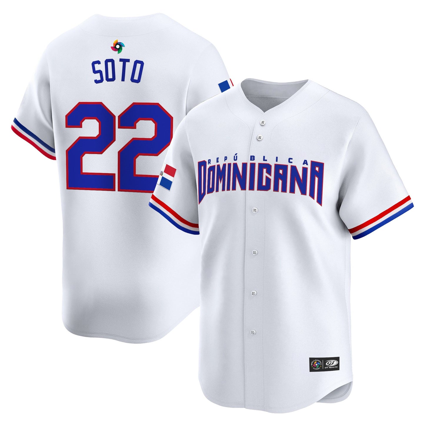 Men's Team Dominican Republic World Baseball Classic Vapor Premier Jersey - 2026 Roster - All Stitched