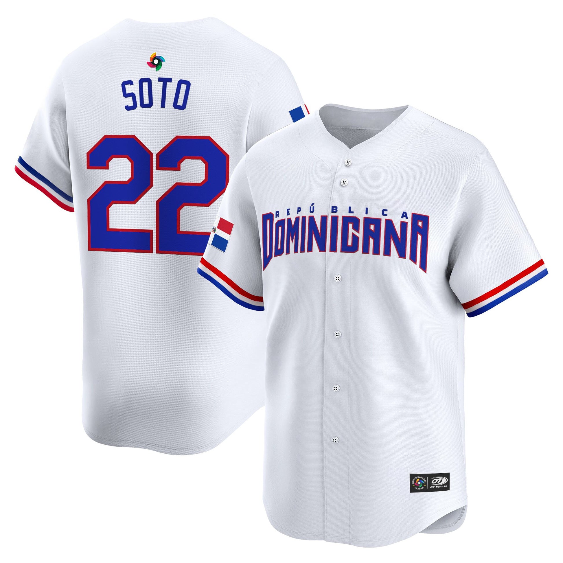 Men's Team Dominican Republic World Baseball Classic Vapor Premier Jersey - 2026 Roster - All Stitched