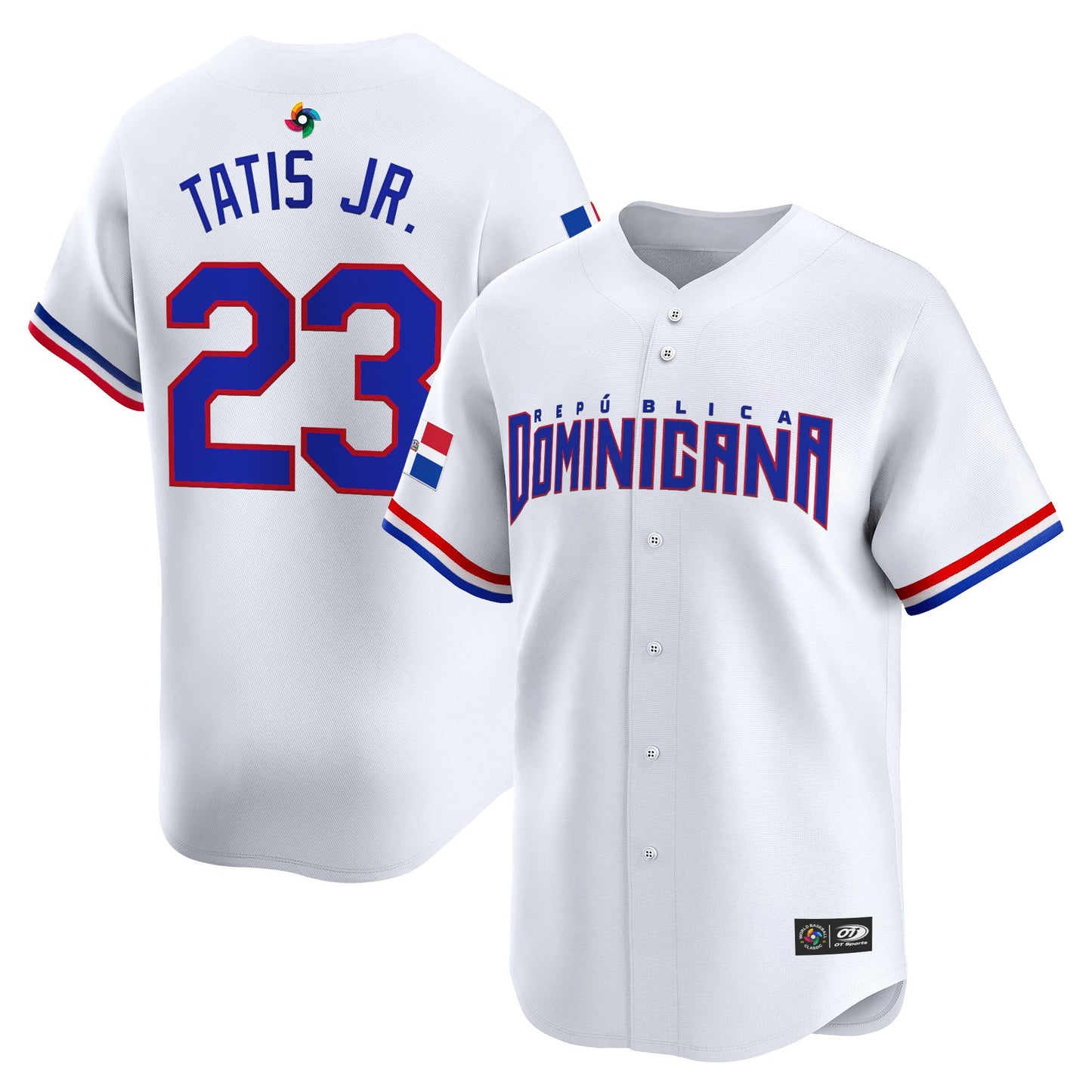 Men's Team Dominican Republic World Baseball Classic Vapor Premier Jersey - 2026 Roster - All Stitched