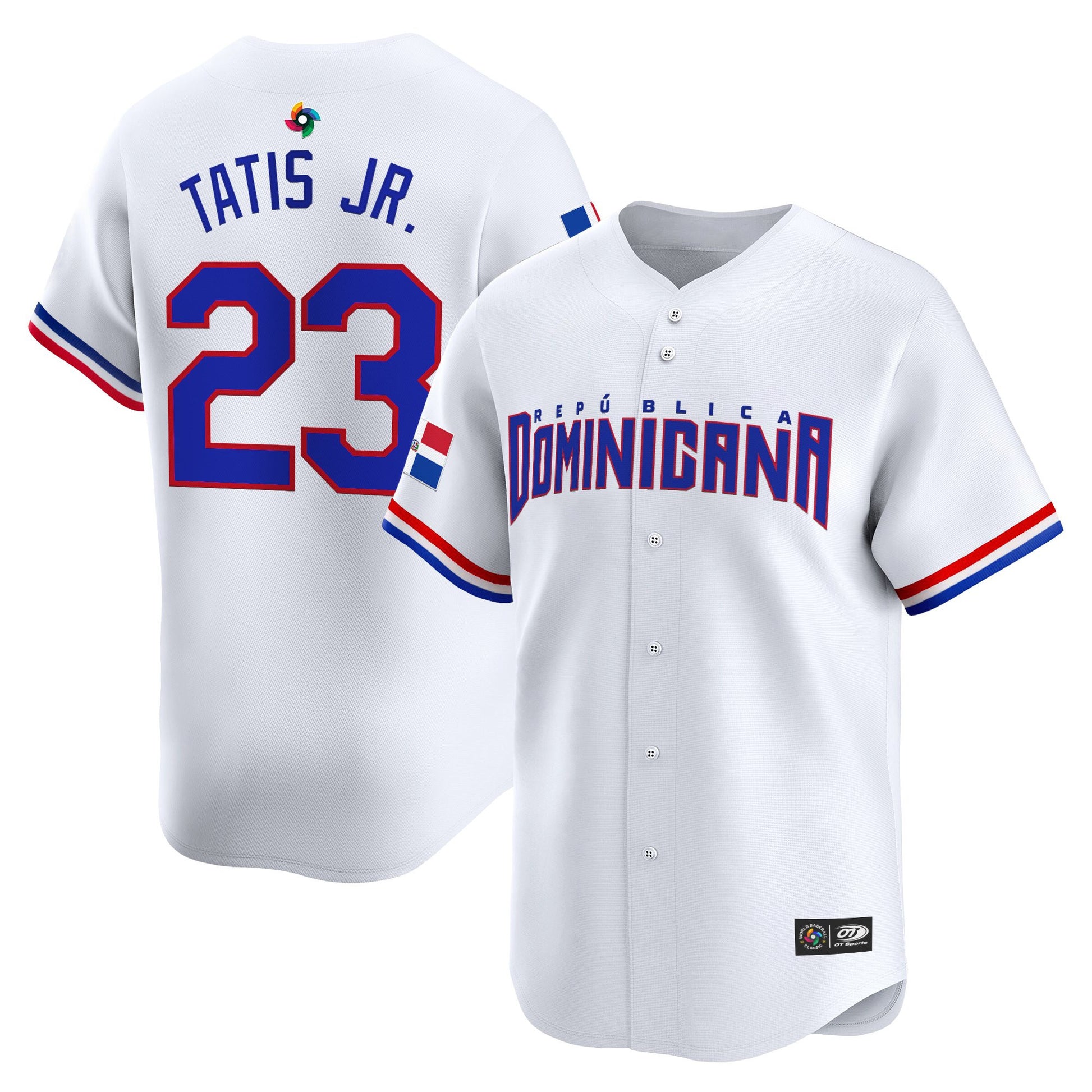 Men's Team Dominican Republic World Baseball Classic Vapor Premier Jersey - 2026 Roster - All Stitched