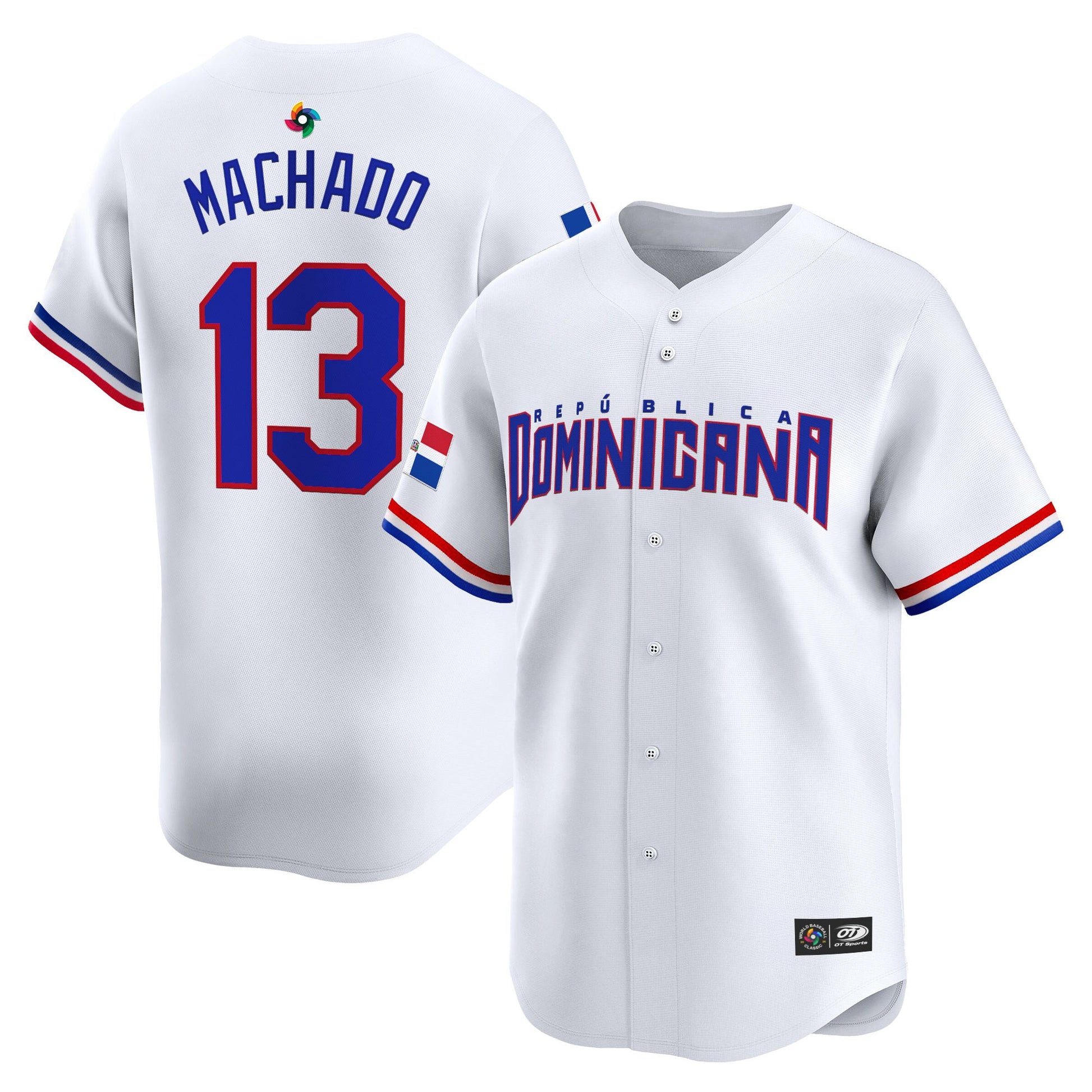 Men's Team Dominican Republic World Baseball Classic Vapor Premier Jersey - 2026 Roster - All Stitched