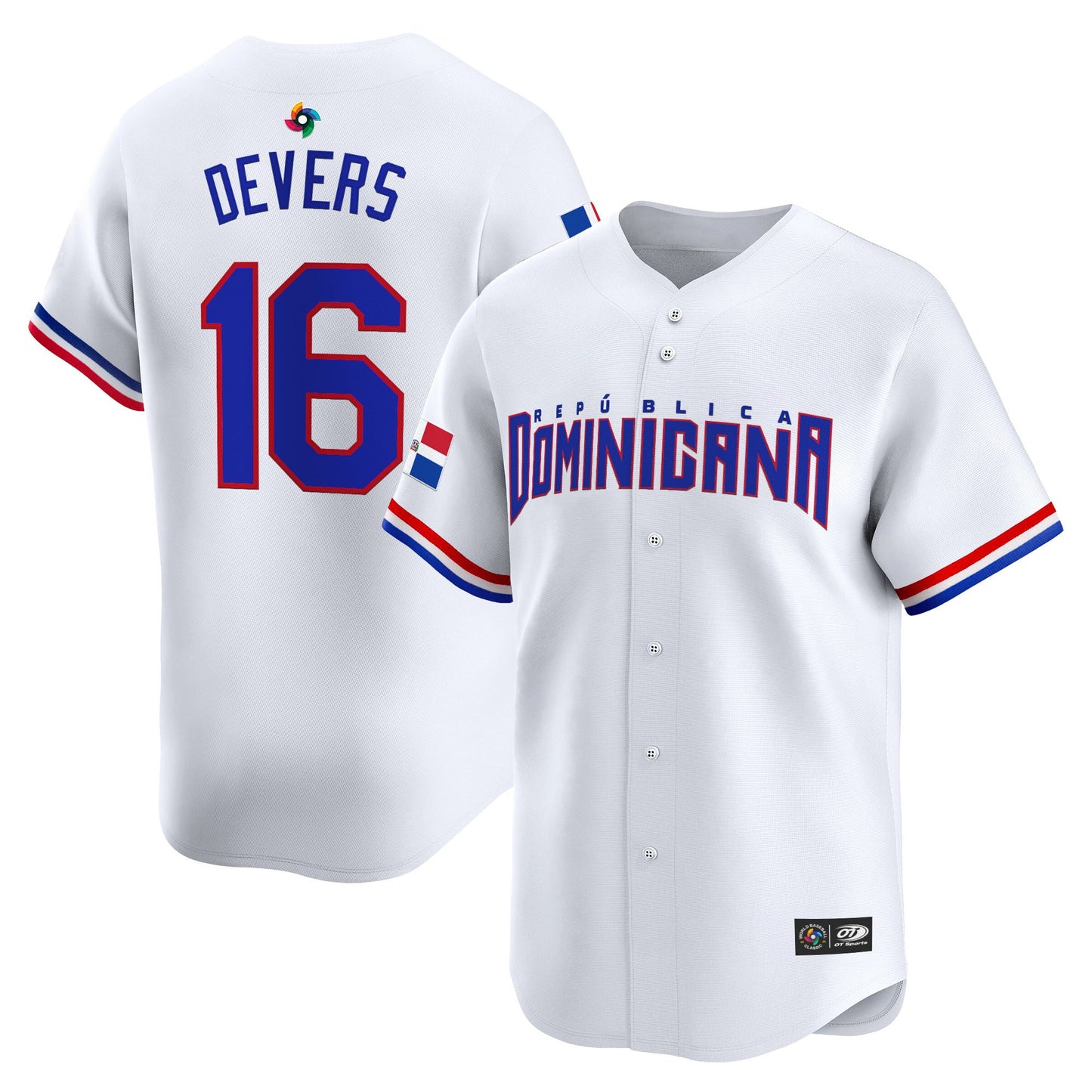 Men's Team Dominican Republic World Baseball Classic Vapor Premier Jersey - 2026 Roster - All Stitched