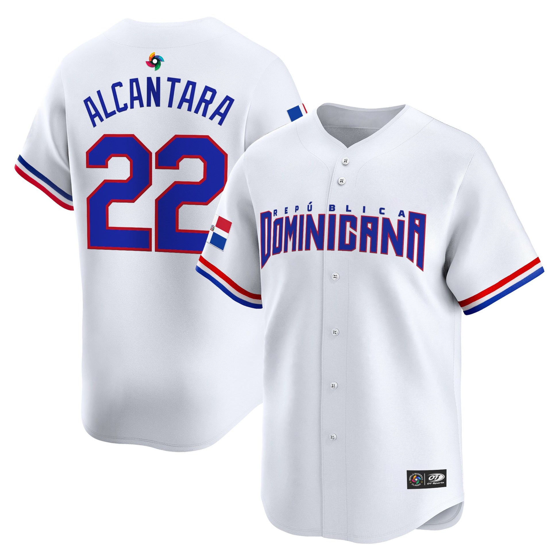 Men's Team Dominican Republic World Baseball Classic Vapor Premier Jersey - 2026 Roster - All Stitched